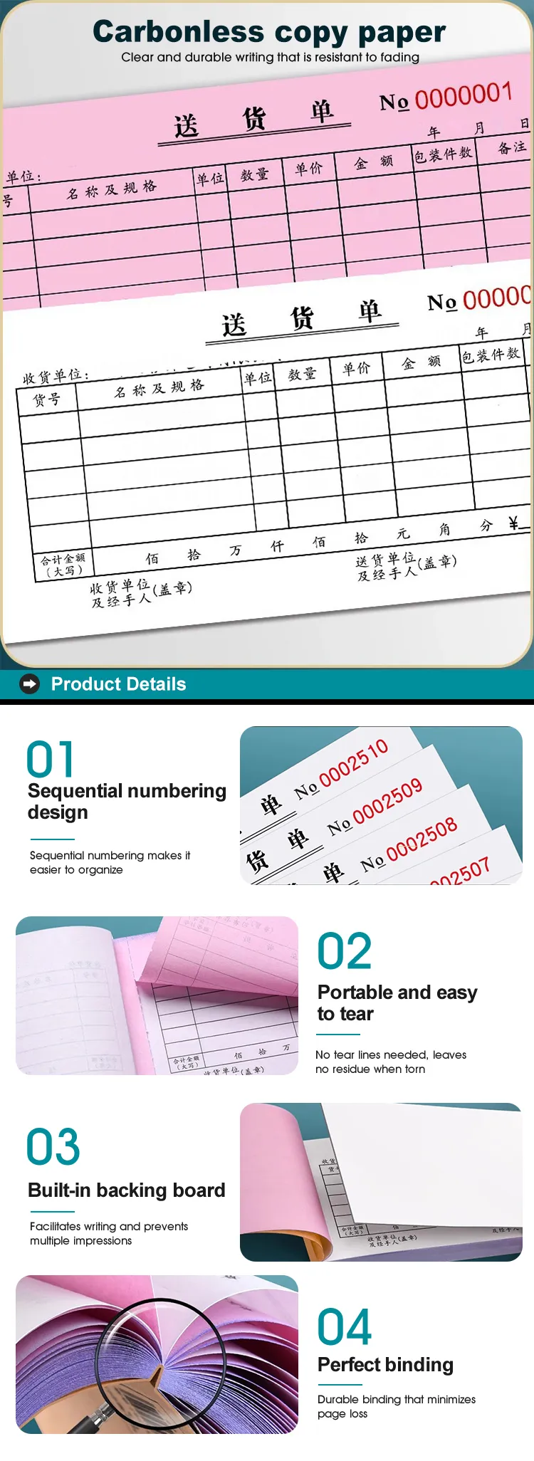 premium customized ncr delivery notepads